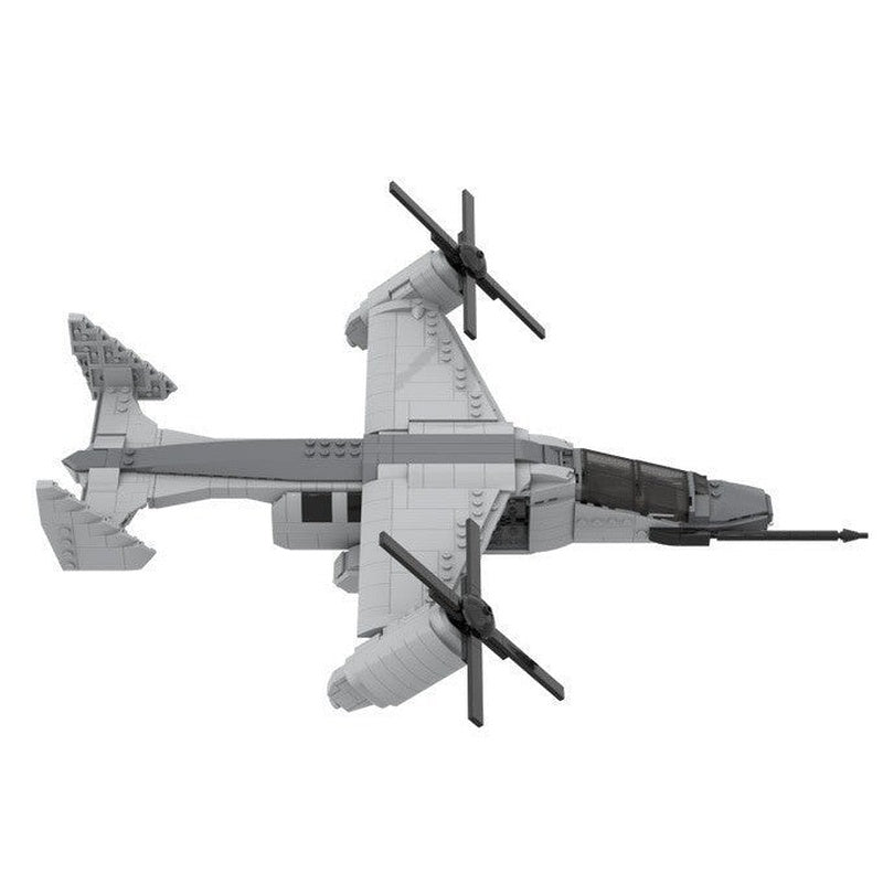 MV-26 VTOL Falcon Aircraft MOC Building Kit | Tilt Rotor Transport Model - 1