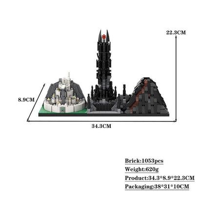 Mythic Fantasy Kingdom Skyline MOC Castle Architecture Building Kit - 2