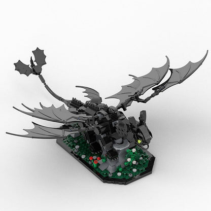 Mythical Night Dragon MOC Building Kit | Fantasy Creature Figure - 1