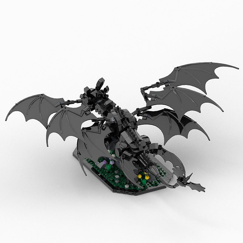Mythical Night Dragon MOC Building Kit | Fantasy Creature Figure - 3