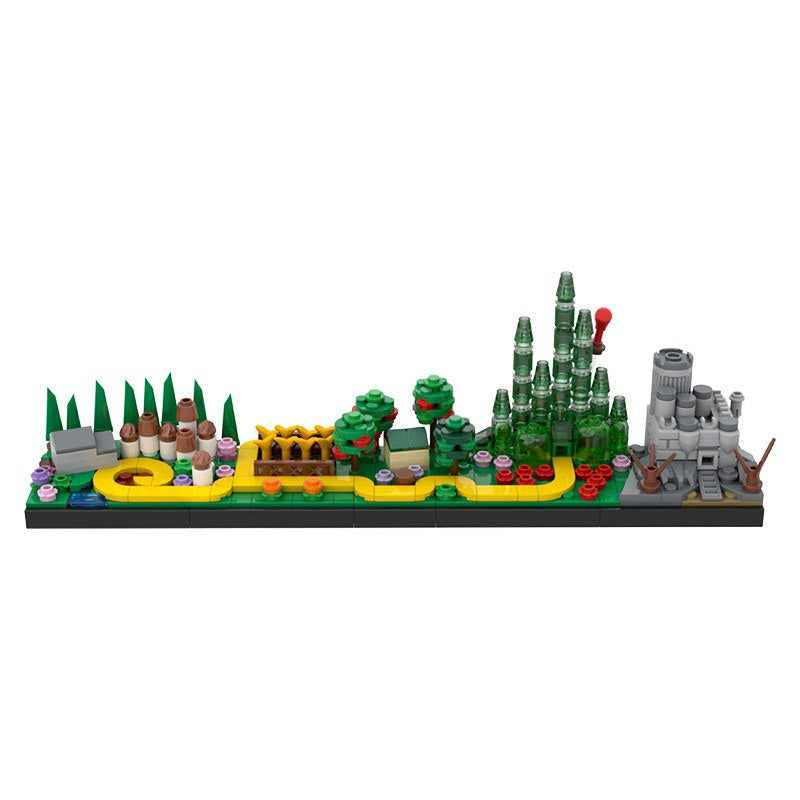 nchanted Fantasy Skyline Yellow Brick Road Adventure Building Kit | LEGO-Compatible MOC - 1