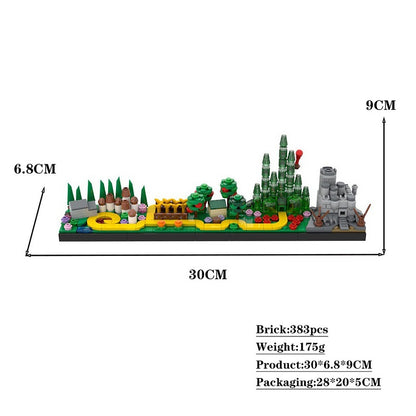 nchanted Fantasy Skyline Yellow Brick Road Adventure Building Kit | LEGO-Compatible MOC - 2