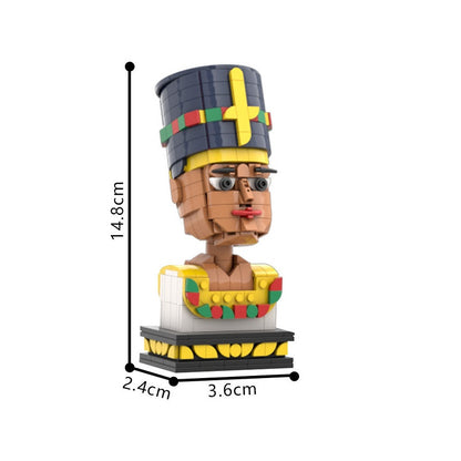 Nefertiti Egypt Queen MOC Cube Character Building Kit | Ancient Figure Model - 4