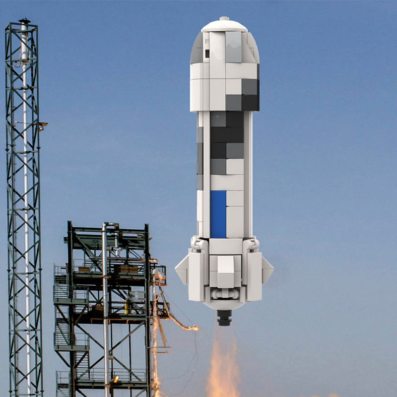 New Shepard Space Rocket MOC Building Kit | 1:110 Scale Model - 2