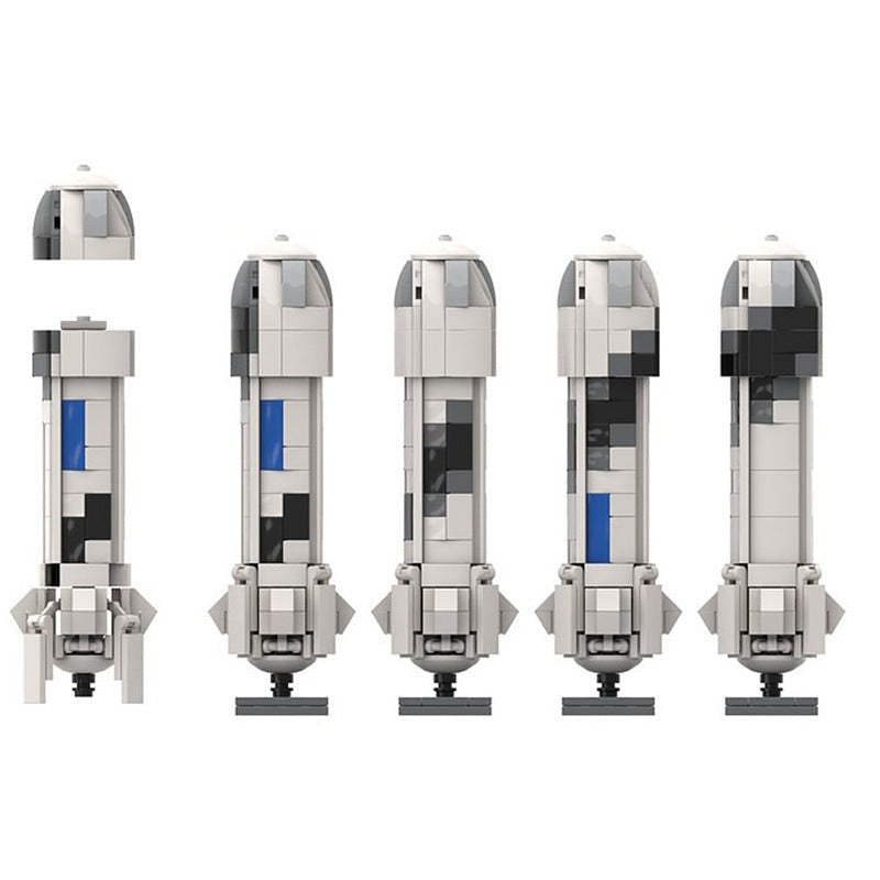 New Shepard Space Rocket MOC Building Kit | 1:110 Scale Model - 3