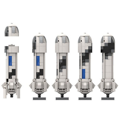 New Shepard Space Rocket MOC Building Kit | 1:110 Scale Model - 3