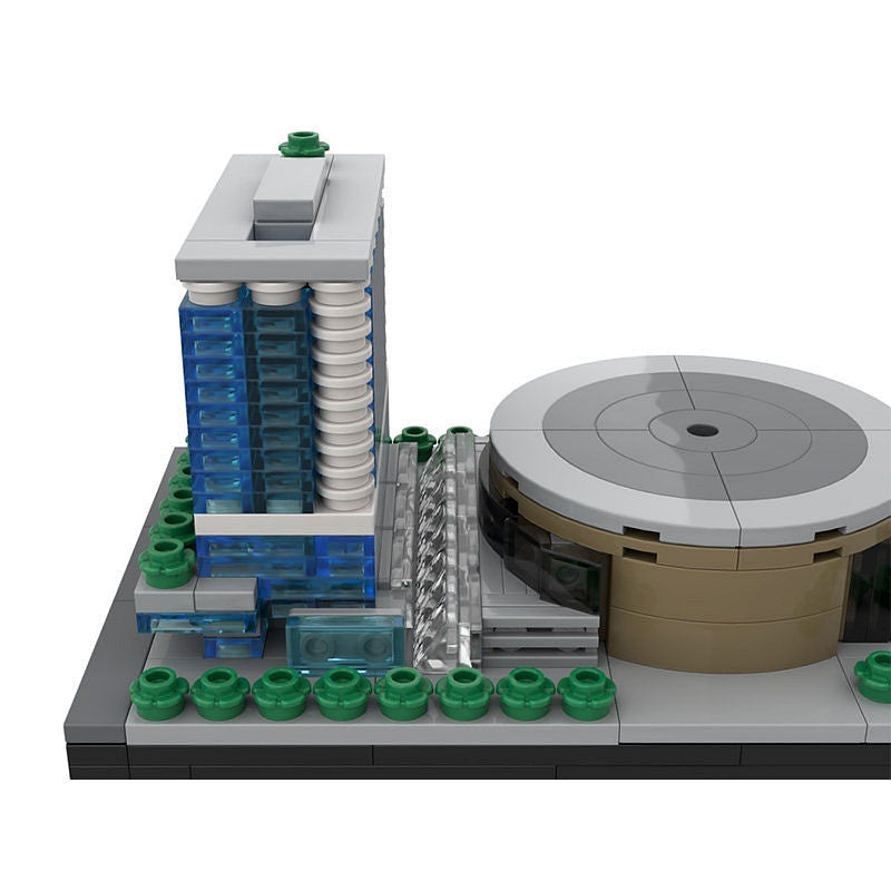 New York Arena & Transit Hub Skyline MOC Building Kit Urban Diorama Blocks - 2