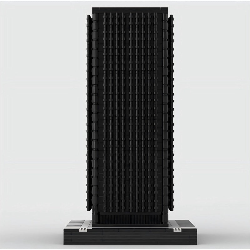 New York Black Rock Skyscraper Building Kit | LEGO-Compatible MOC - 2