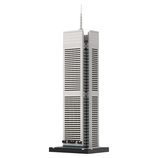 New York Midtown White Louver Tower 1:650 MOC Building Kit - 1