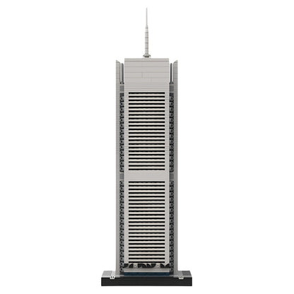 New York Midtown White Louver Tower 1:650 MOC Building Kit - 2