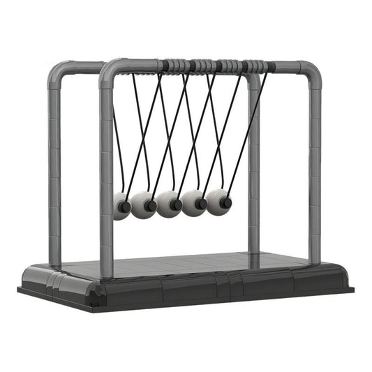 Newton’s Cradle Physics Desk Model MOC Building Kit | Kinetic Motion Display - 1