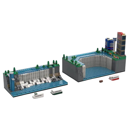 Niagara Falls Landmark Architecture Building Kit | -Compatible MOC - 5
