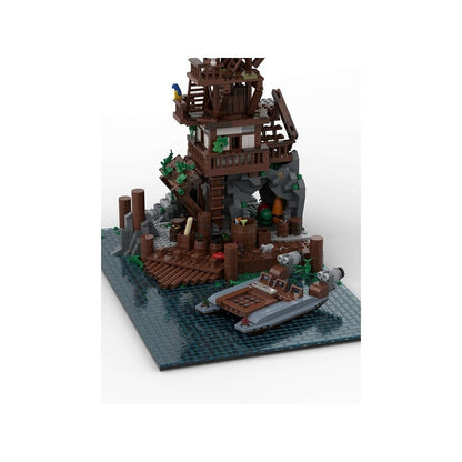 Ninja Harbour Crane MOC Waterfront Tower Building Kit - 3