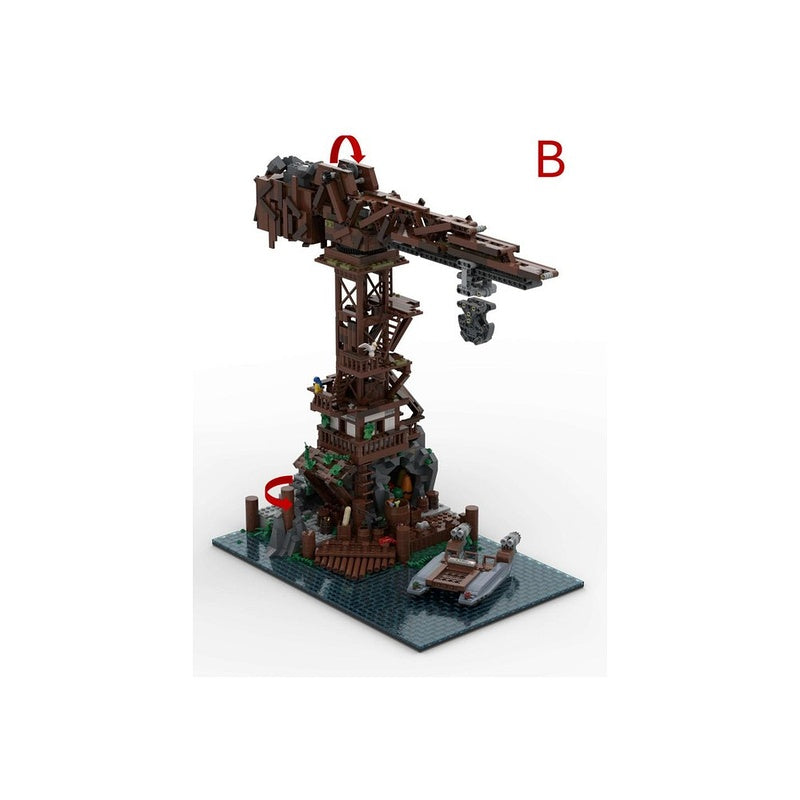 Ninja Harbour Crane MOC Waterfront Tower Building Kit - 4