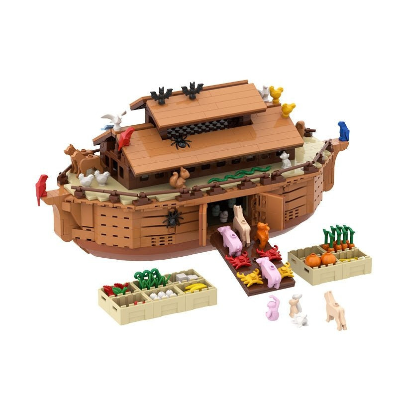 Noah's Ark MOC Wooden Ark Boat Building Kit - 11