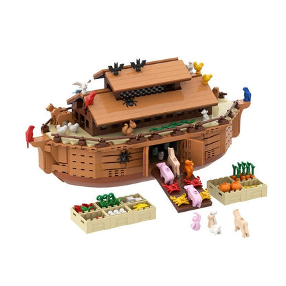 Noah's Ark MOC Wooden Ark Boat Building Kit - 11