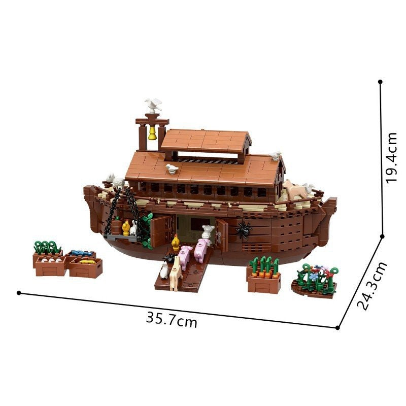 Noah's Ark MOC Wooden Ark Boat Building Kit - 5