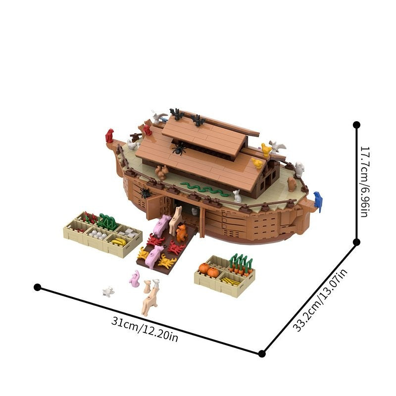 Noah's Ark MOC Wooden Ark Boat Building Kit - 6