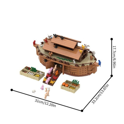 Noah's Ark MOC Wooden Ark Boat Building Kit - 6