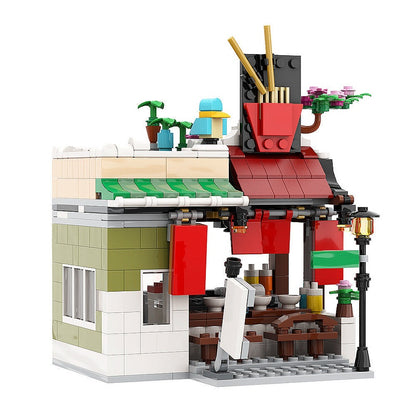 Noodle Shop MOC Building Kit Asian Restaurant Architecture Model - 1