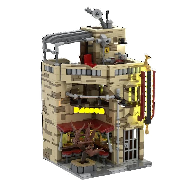 Noodle Shop MOC Building Kit Asian Restaurant Architecture Model - 2