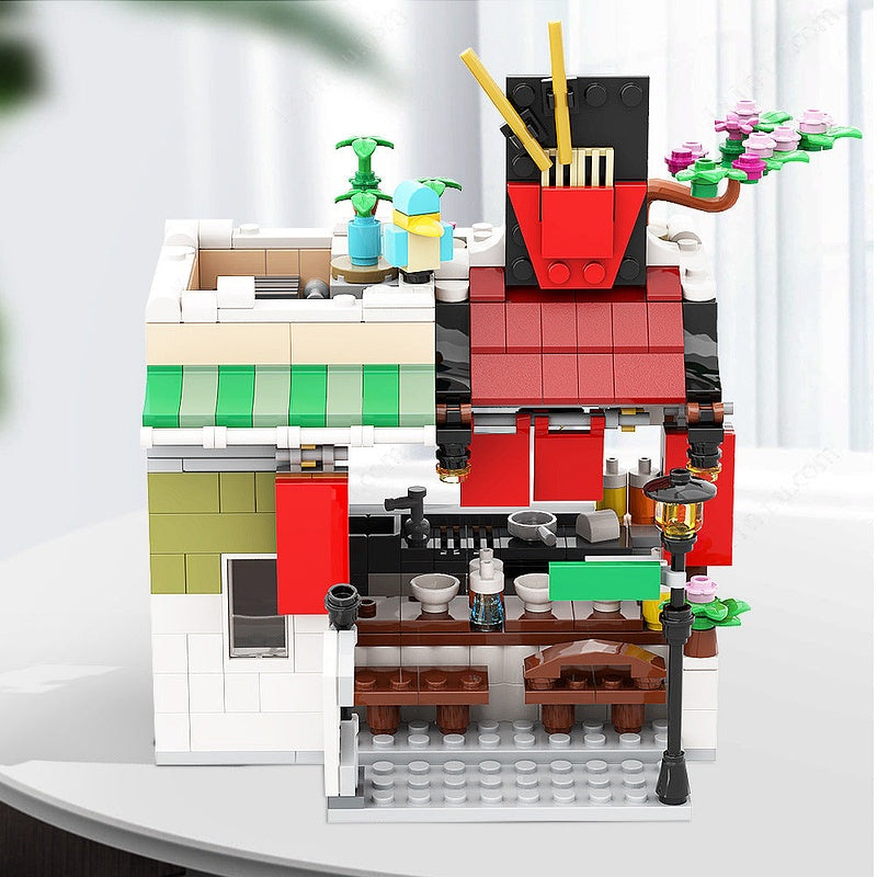 Noodle Shop MOC Building Kit Asian Restaurant Architecture Model - 2