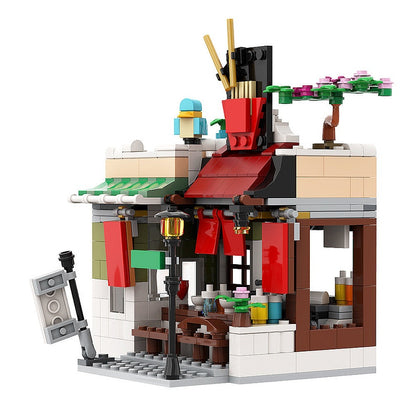 Noodle Shop MOC Building Kit Asian Restaurant Architecture Model - 3