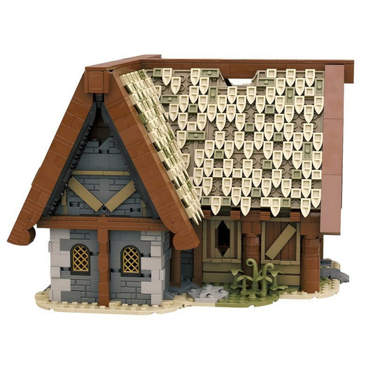 Nordic Timber & Stone Fantasy Cottage MOC Building Kit - 1