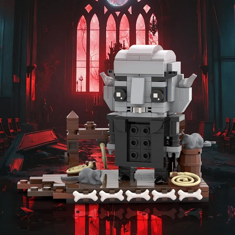 Nosferatu Cube Character MOC Building Kit | Gothic Vampire Figure Model - 2