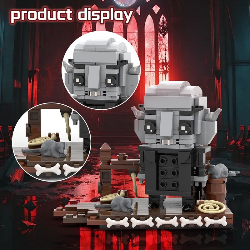 Nosferatu Cube Character MOC Building Kit | Gothic Vampire Figure Model - 3