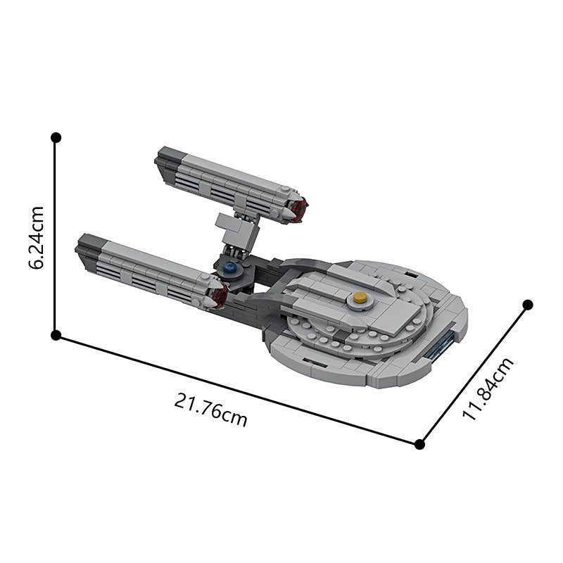 NX-01 Prototype Midi-Scale Space Cruiser Building Kit | Compatible MOC - 4
