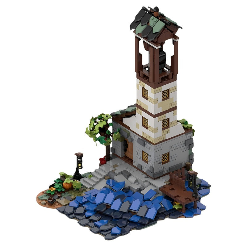 Old Coastal Lighthouse & Rocky Shore MOC Building Kit - 1