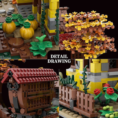 Old Country House MOC Building Kit | Rustic Village Architecture Model - 3