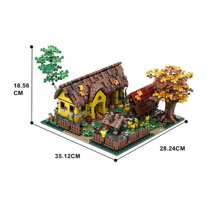 Old Country House MOC Building Kit | Rustic Village Architecture Model - 5