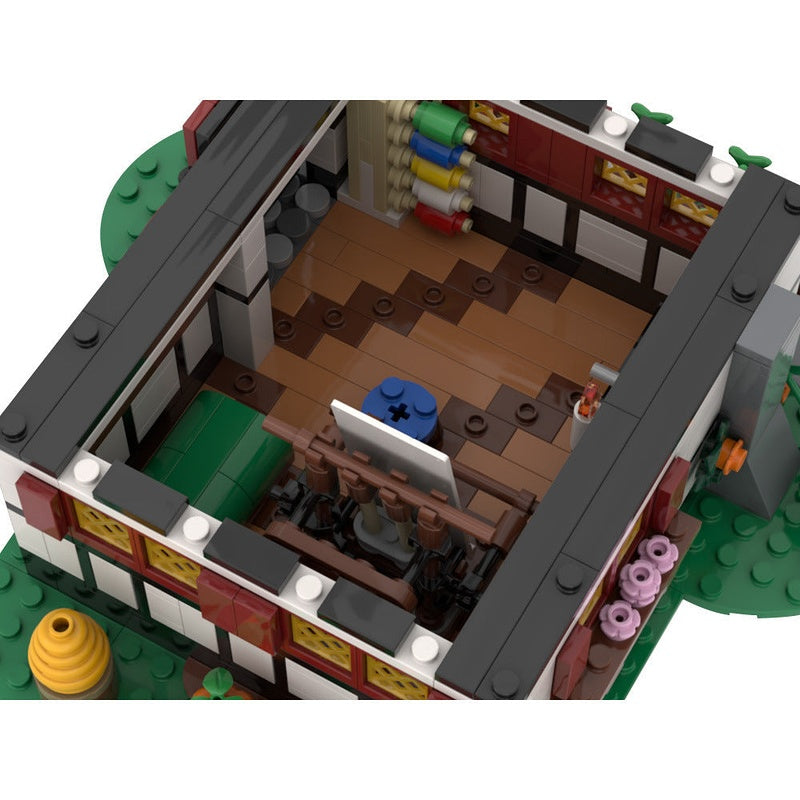 Old Medieval Farmhouse MOC Building Kit | Historic Village House Model - 3