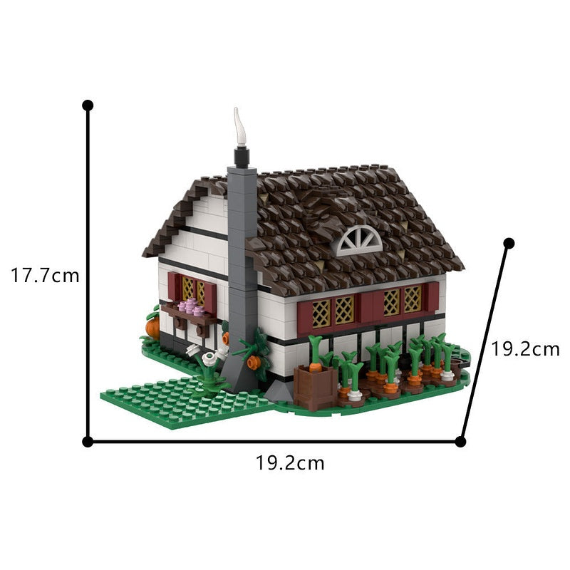 Old Medieval Farmhouse MOC Building Kit | Historic Village House Model - 4