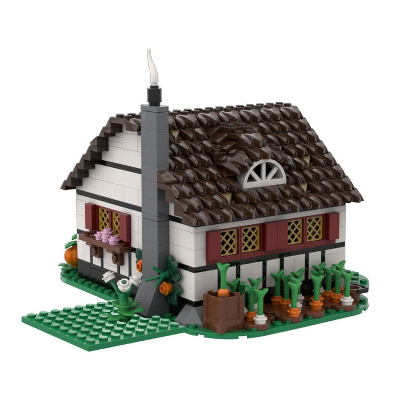 Old Medieval Farmhouse MOC Building Kit | Historic Village House Model - 5