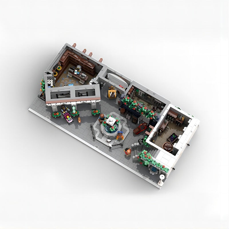 Old Town European MOC Modular Building Kit | Half Timber Architecture Model - 2