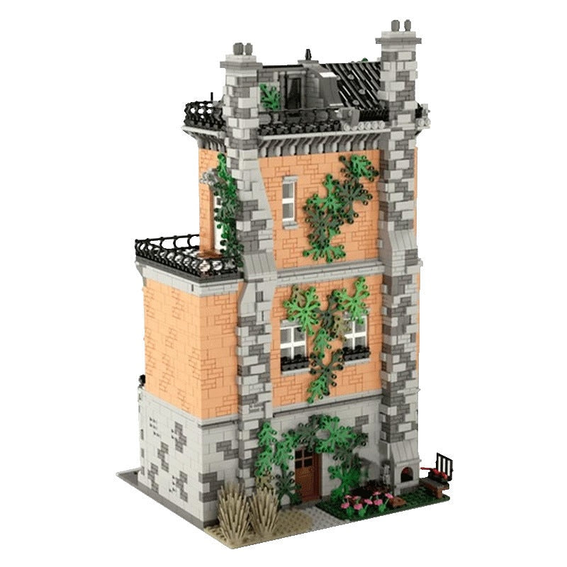 Old Town Hostel MOC Building Kit Vintage Street Architecture Model - 2