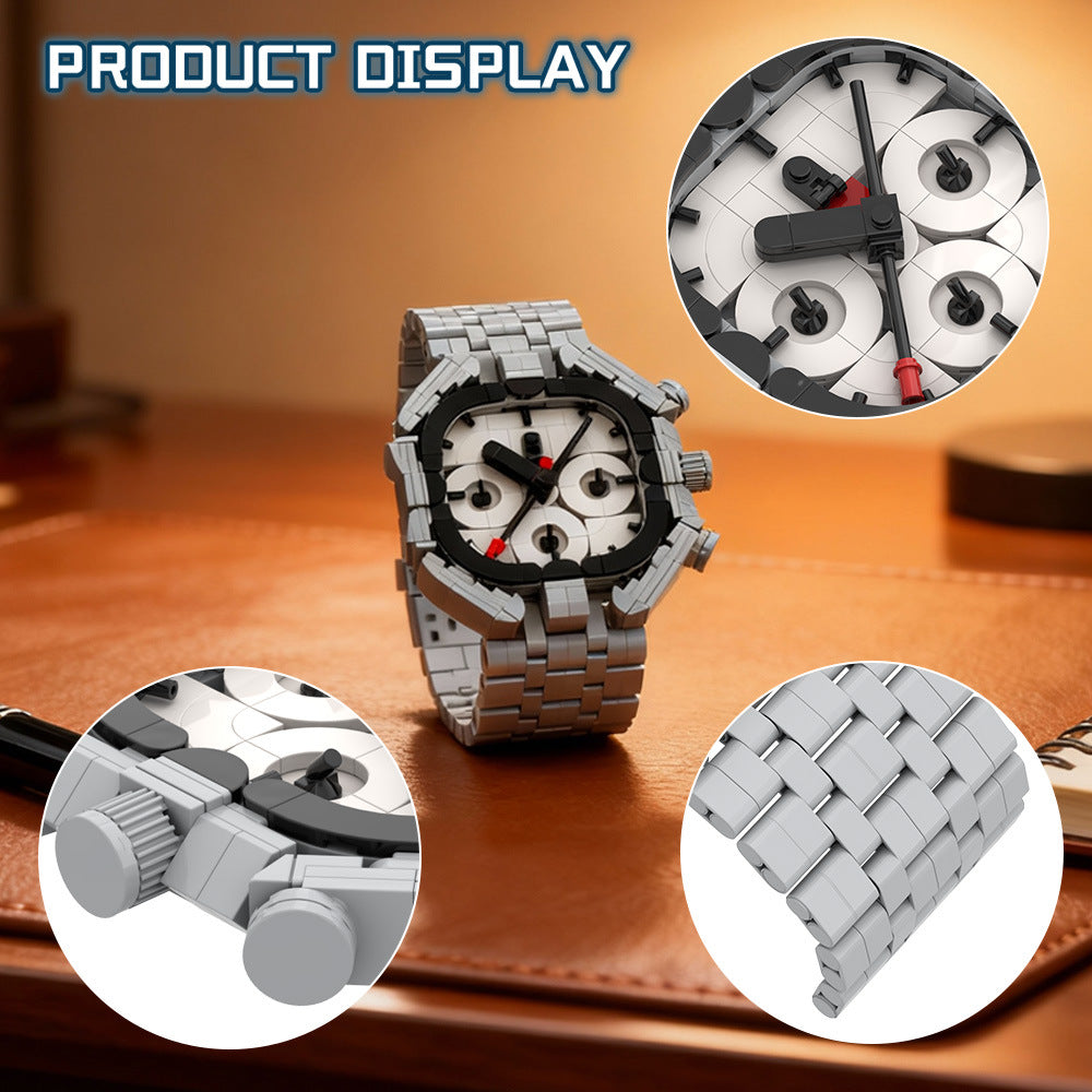 omega speedmaster inspired watcher building kit | moc-233992 - 3
