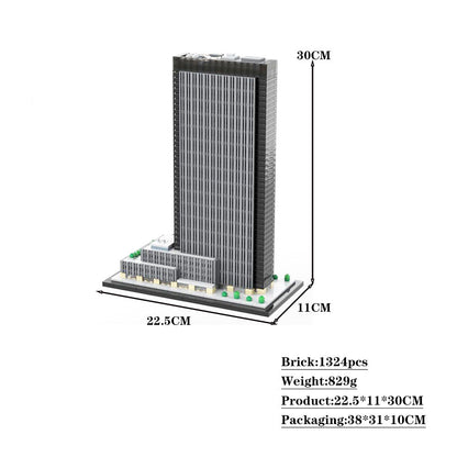 One Penn Plaza Building Kit | 1:800 Scale | LEGO-Compatible MOC - 4