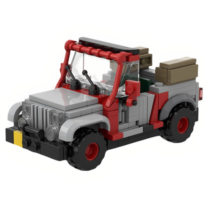 Open-Top Park Ranger Off-Road Vehicle MOC Building Kit - 2