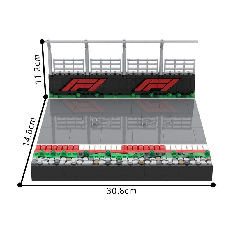 Open Wheel Racing Display Stand MOC Building Kit | Motorsport Showcase - 4