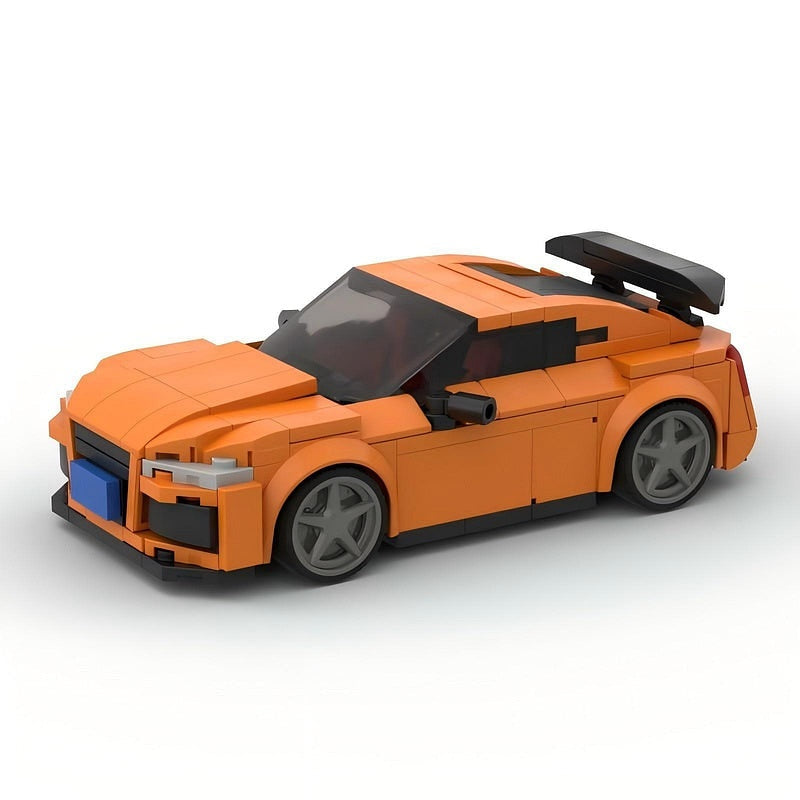 Orange 2.5T Five-Cylinder Sports Coupe MOC Building Kit - 1