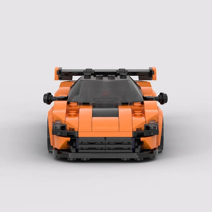 Orange GT3 Racing Car MOC Building Kit | Track Vehicle Model - 3