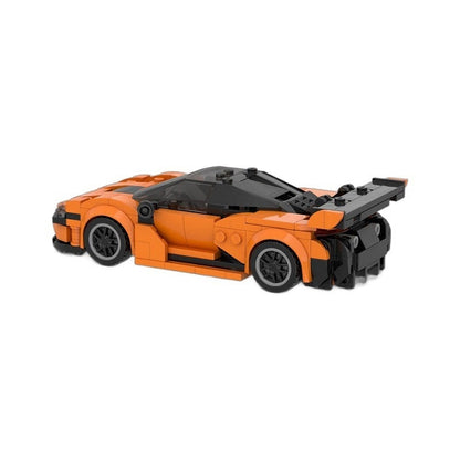 Orange GT3 Racing Car MOC Building Kit | Track Vehicle Model - 4