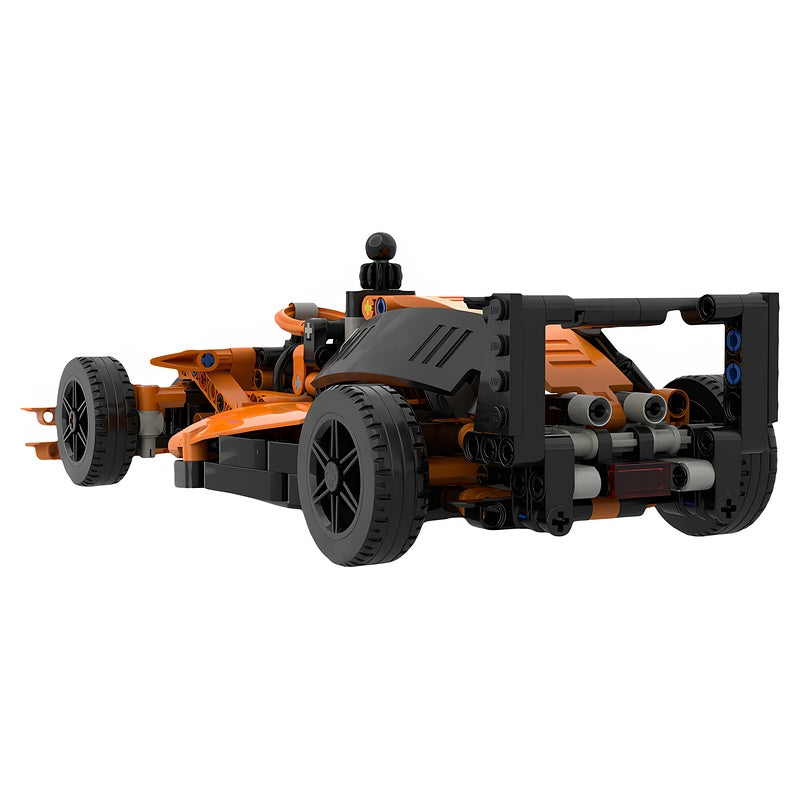 Orange Open-Wheel Formula Race Car MOC Building Kit - 5