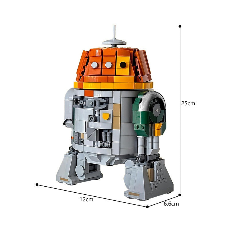 Orange Rebel Astromech Maintenance Droid Building Kit | LEGO-Compatible MOC - 4