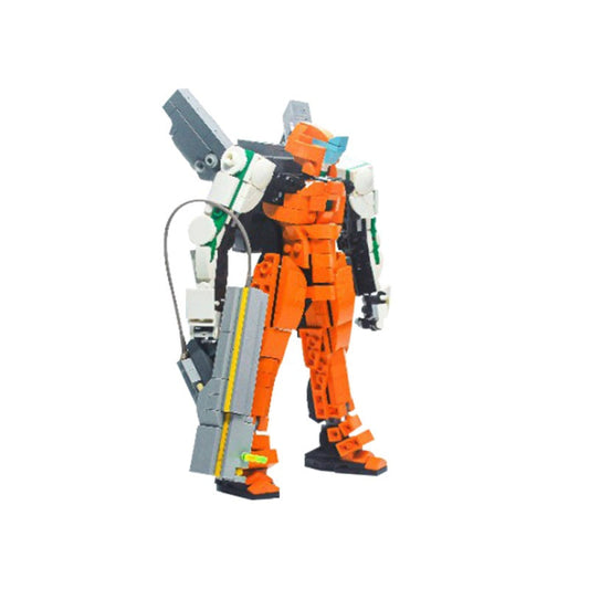 Orange Sentinel Mech Building Kit | LEGO-Compatible MOC - 1