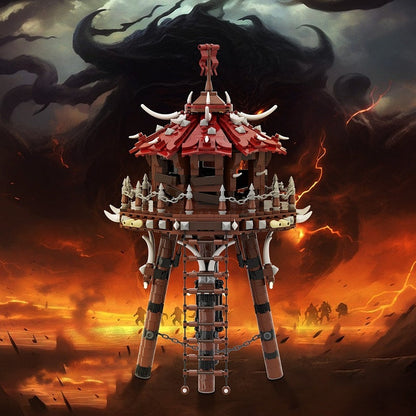 Orc Fortress Archery Siege Tower MOC Building Kit | Fantasy Castle Model - 5